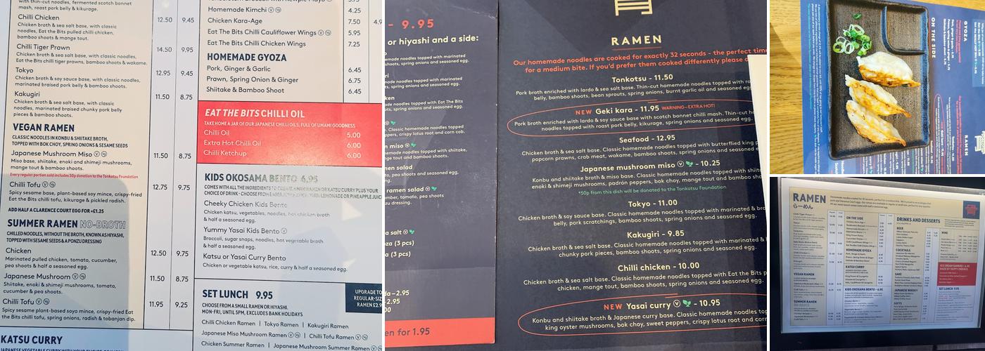 Tonkotsu Shoreditch Menu