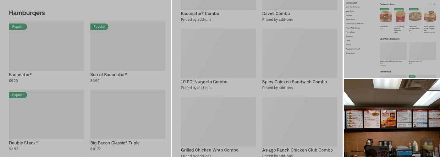 Wendy's Menu