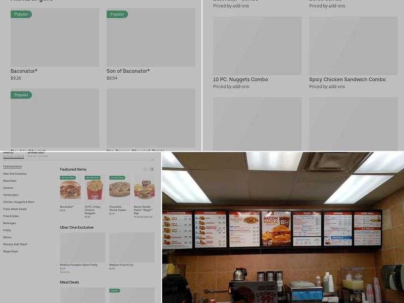 Wendy's Menu