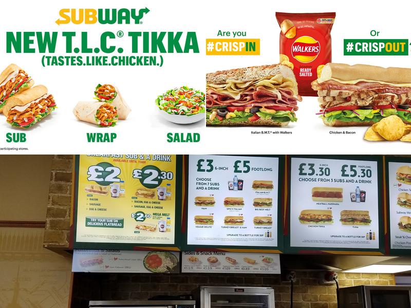 Subway Menu