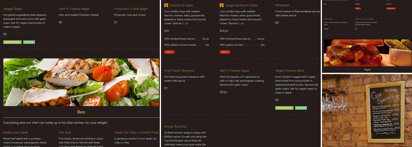 Sir Sydney Smith Menu