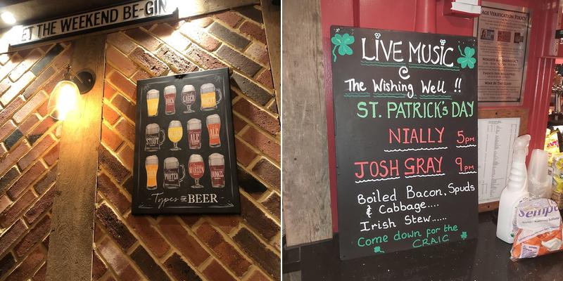 The Wishing Well Menu