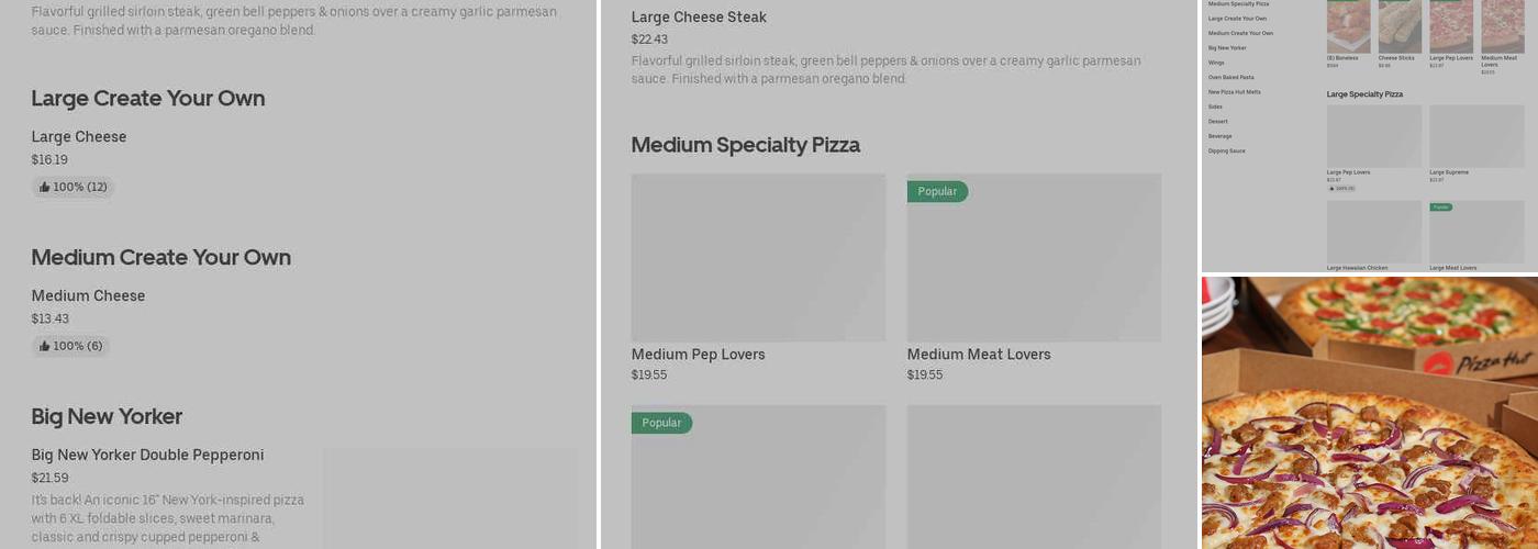 Pizza Hut Menu