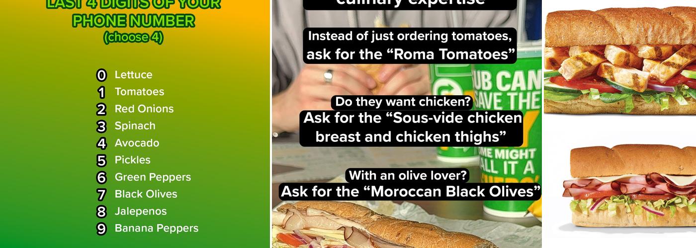 Subway Menu