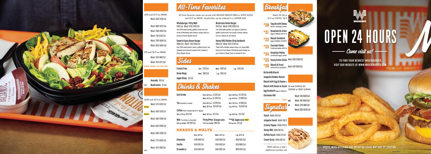 Whataburger Menu