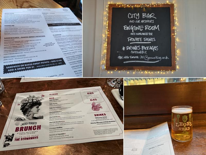 The Railway Tavern Menu