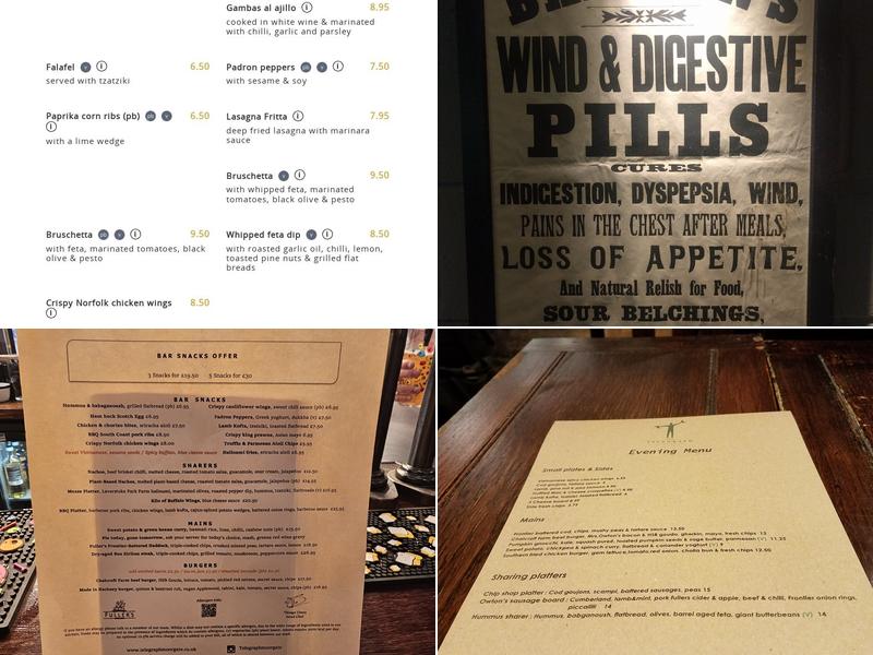 The Telegraph, Moorgate Menu