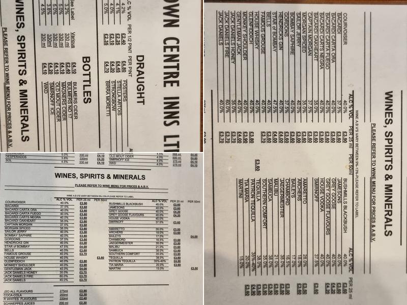 The Farriers Arms Menu