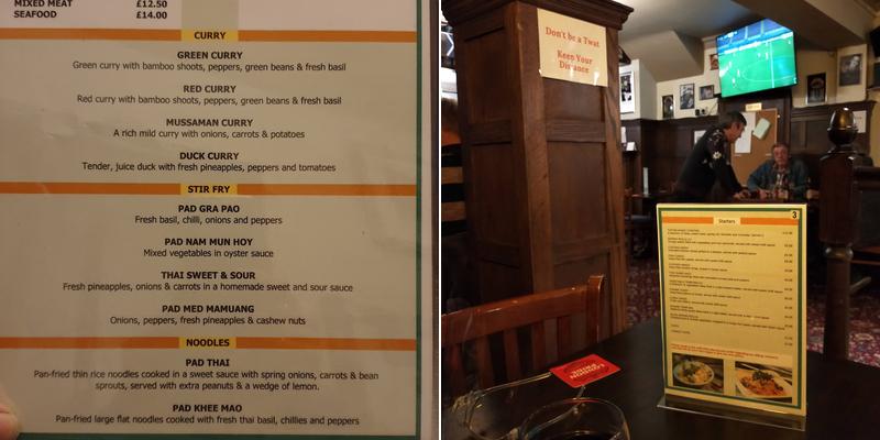 The Cross Lances Menu