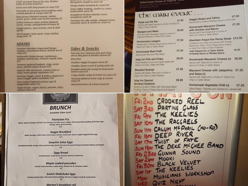 The Islay Inn Menu