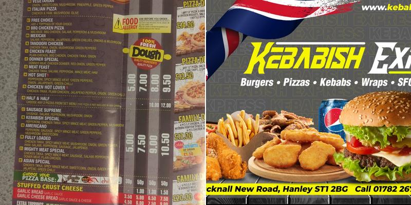 Kebabish Express Hanley Menu