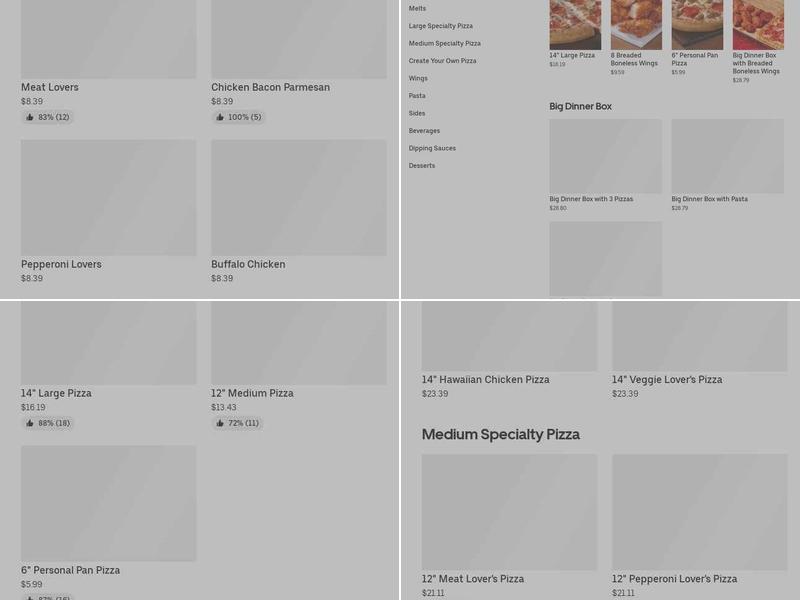 Pizza Hut Menu