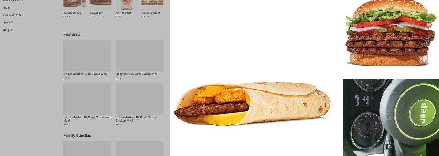 Burger King Menu