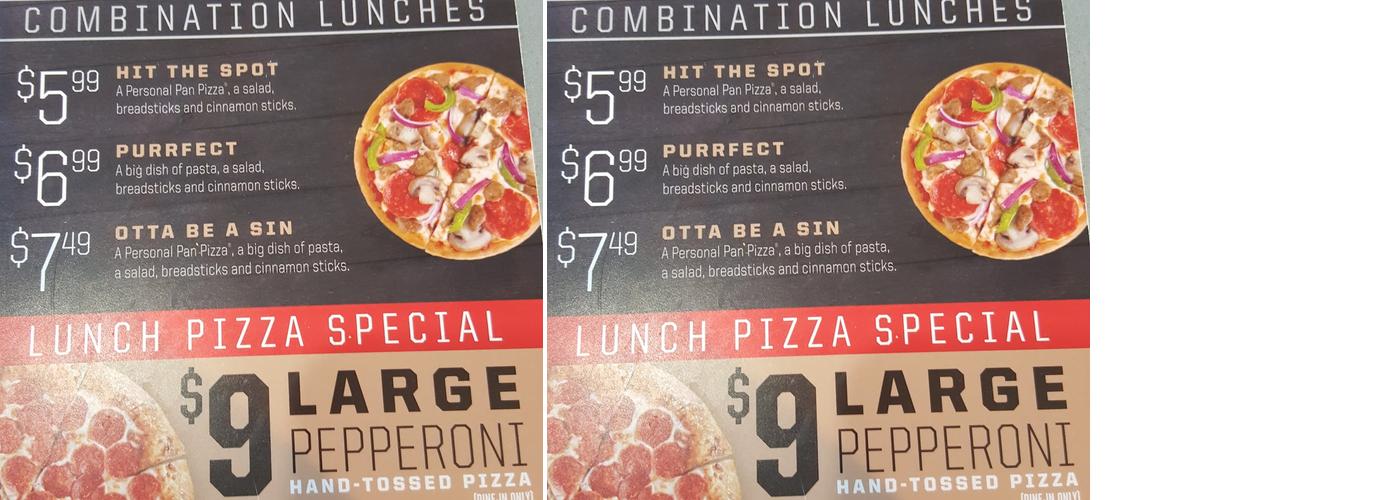 Pizza Hut Menu