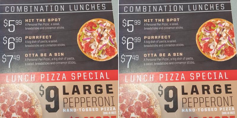 Pizza Hut Menu