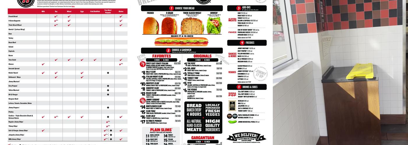 Jimmy John's Menu