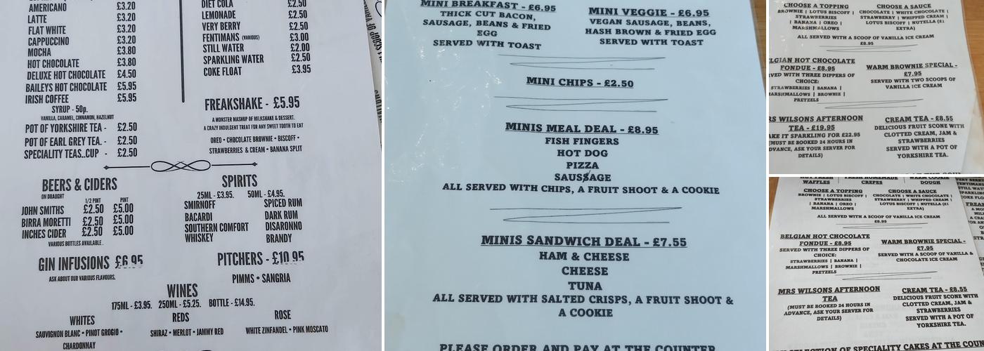 Mrs Wilsons Coffee House & Eatery Menu