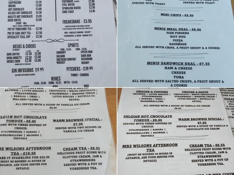 Mrs Wilsons Coffee House & Eatery Menu
