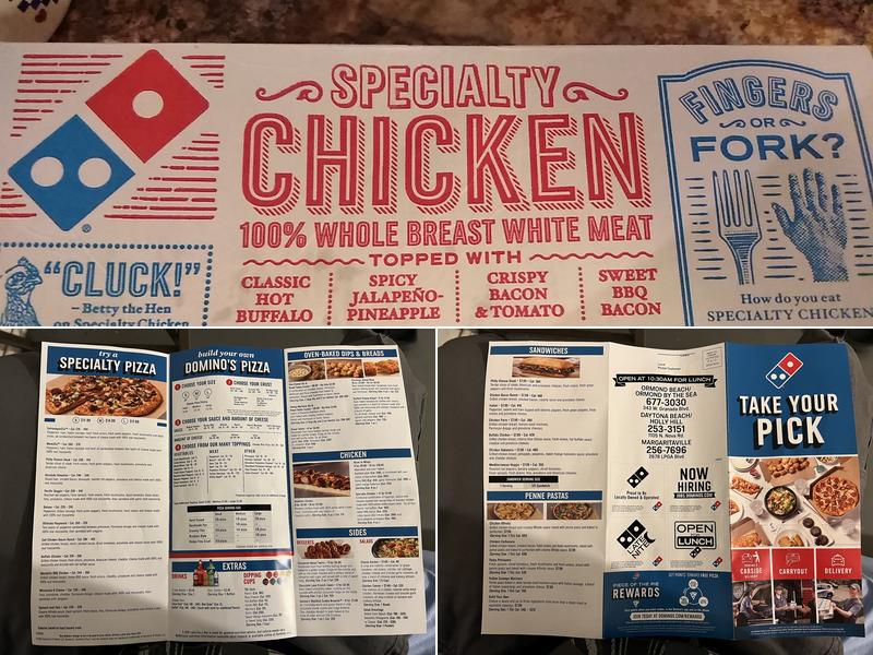 Domino's Pizza Menu