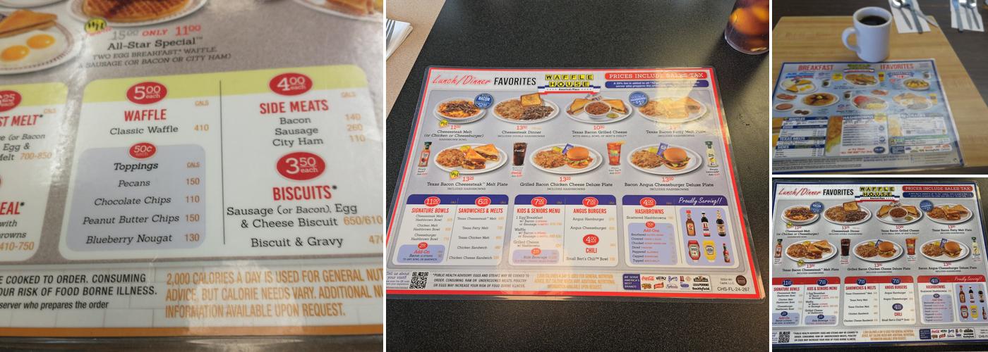Waffle House Menu
