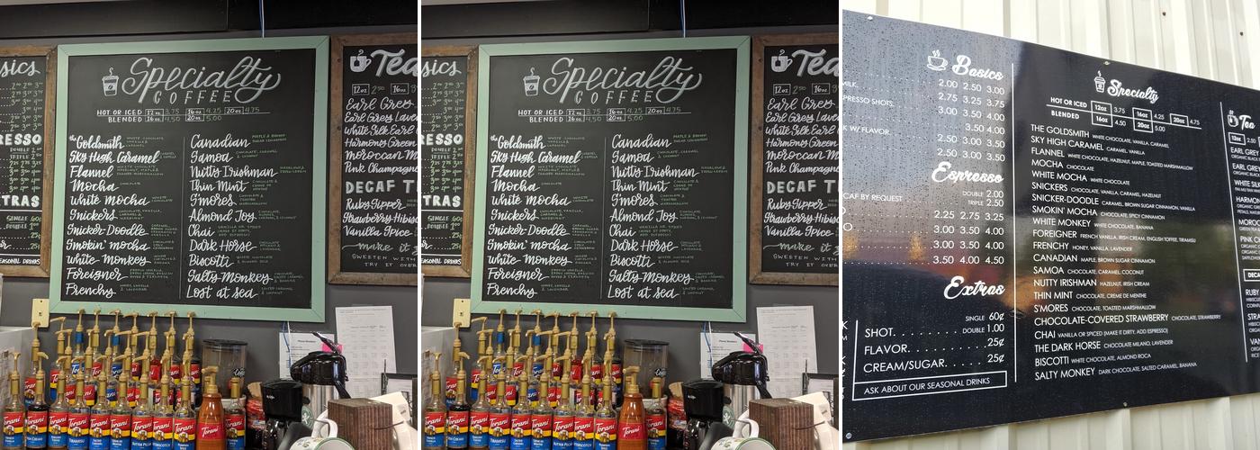 Mr. Postman Expresso Menu