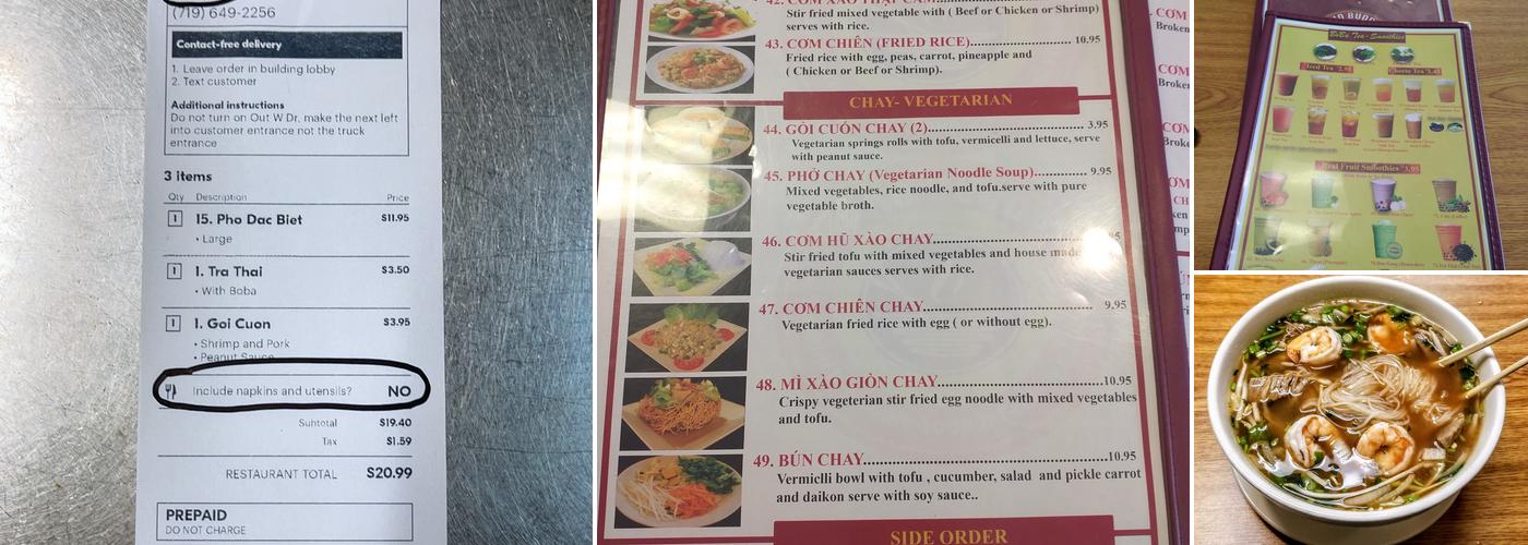 PHO BUDDY TOGO RESTAURANT Menu