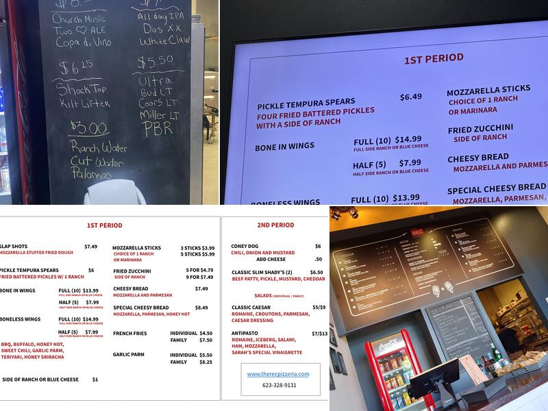 The Rec Pizza and Detroit Eats Menu