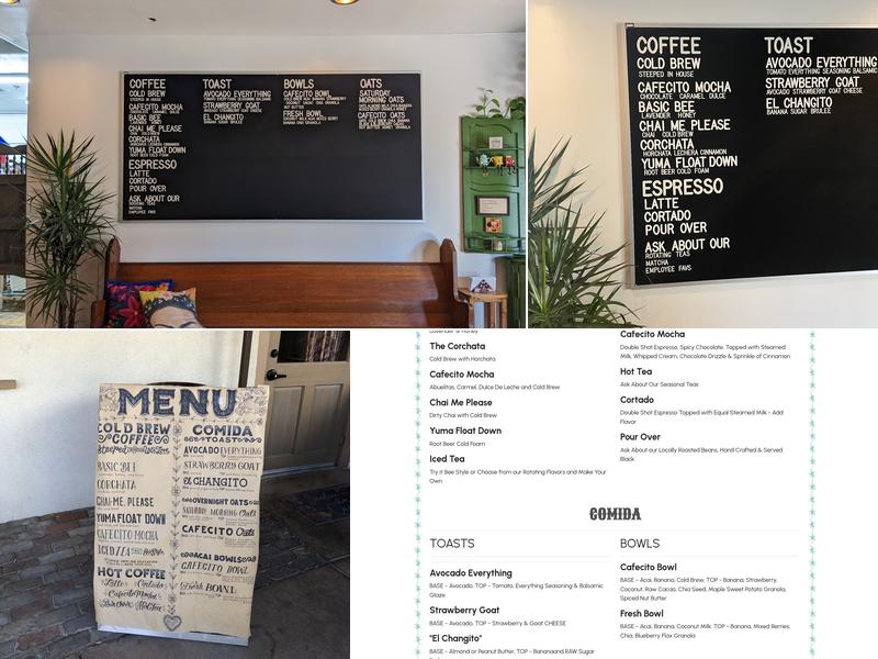 Cafecito Menu