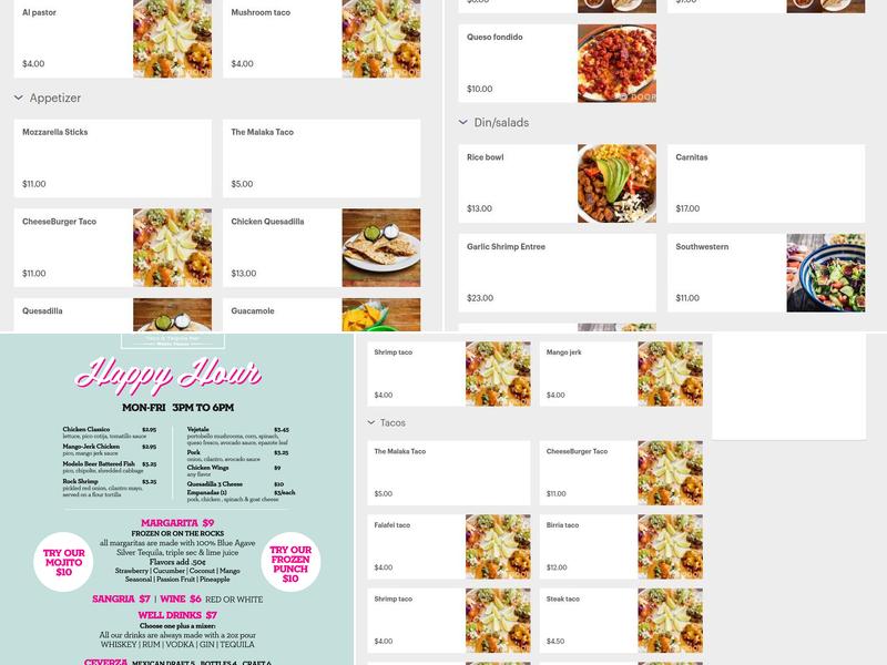 Cantina Taco & Tequila Bar Menu