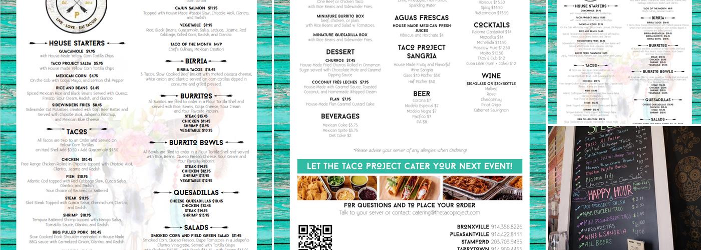The Taco Project Menu