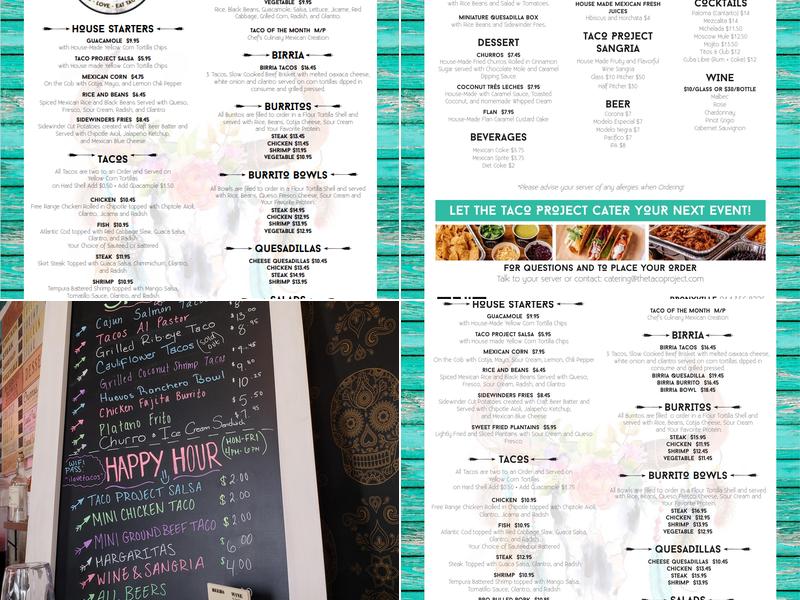 The Taco Project Menu