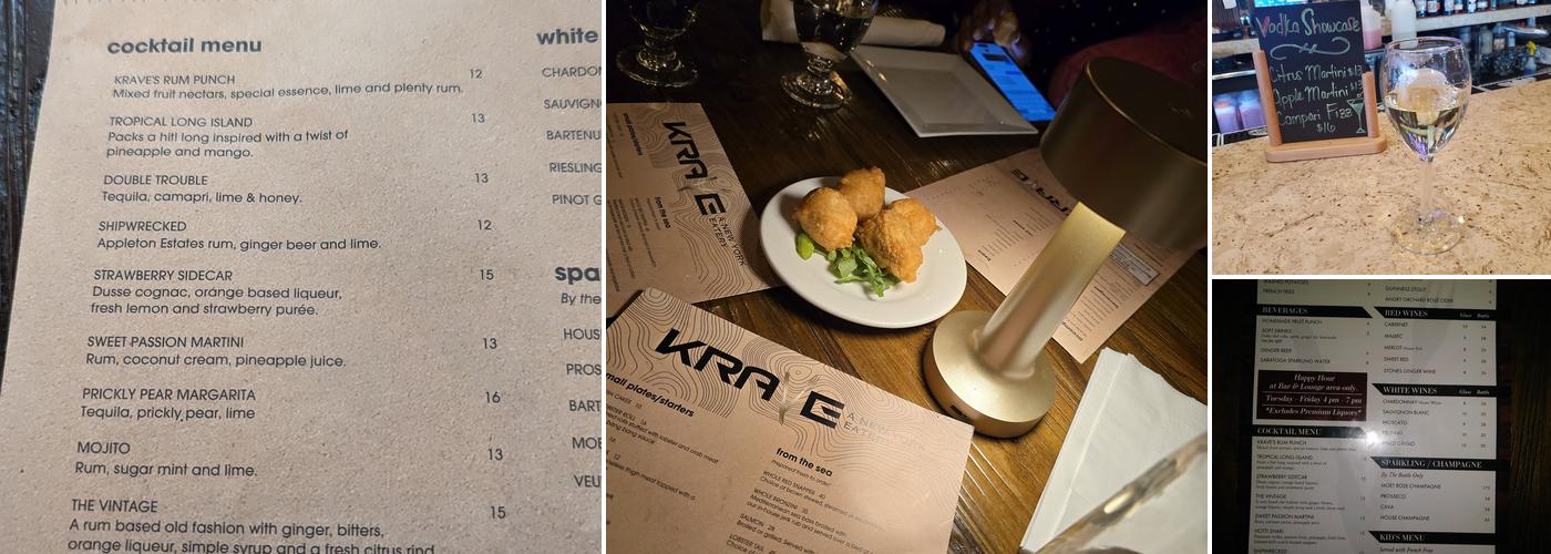 KRAVE A New York Eatery Menu