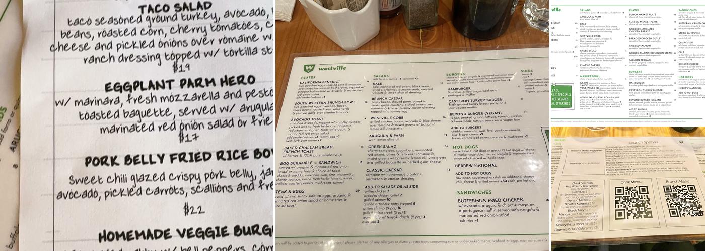 Westville Hells Kitchen Menu