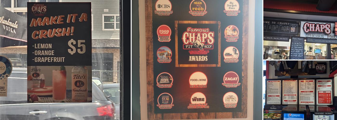 Chaps Pit Beef Rehoboth Menu