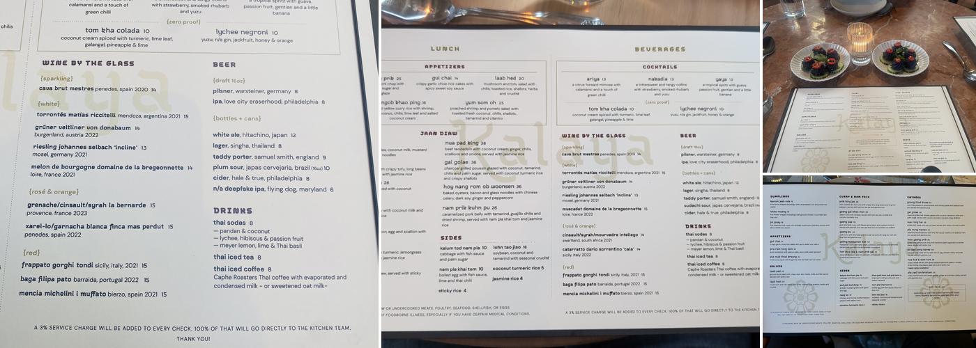 Kalaya Menu