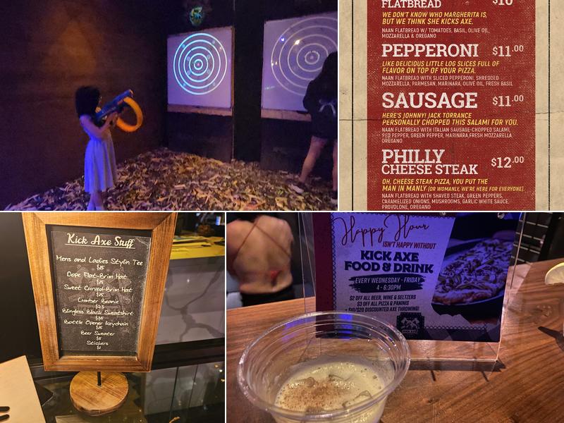 Kick Axe Throwing PHILLY Menu