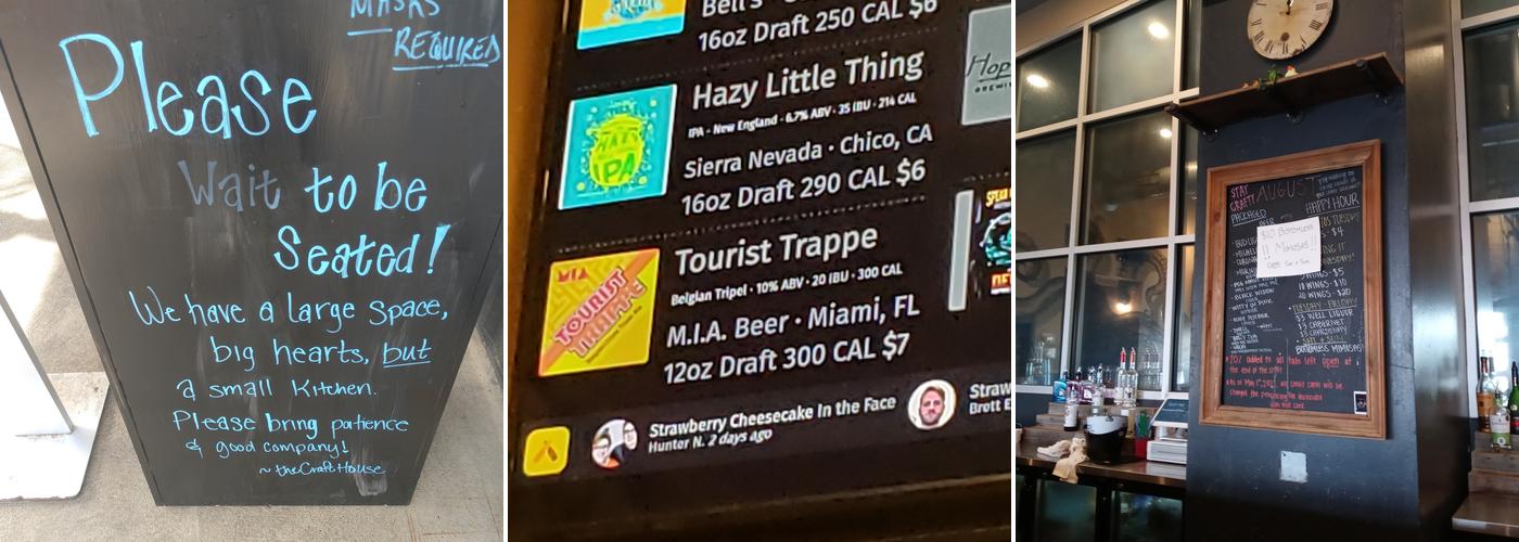 Railroad Square Craft House Menu