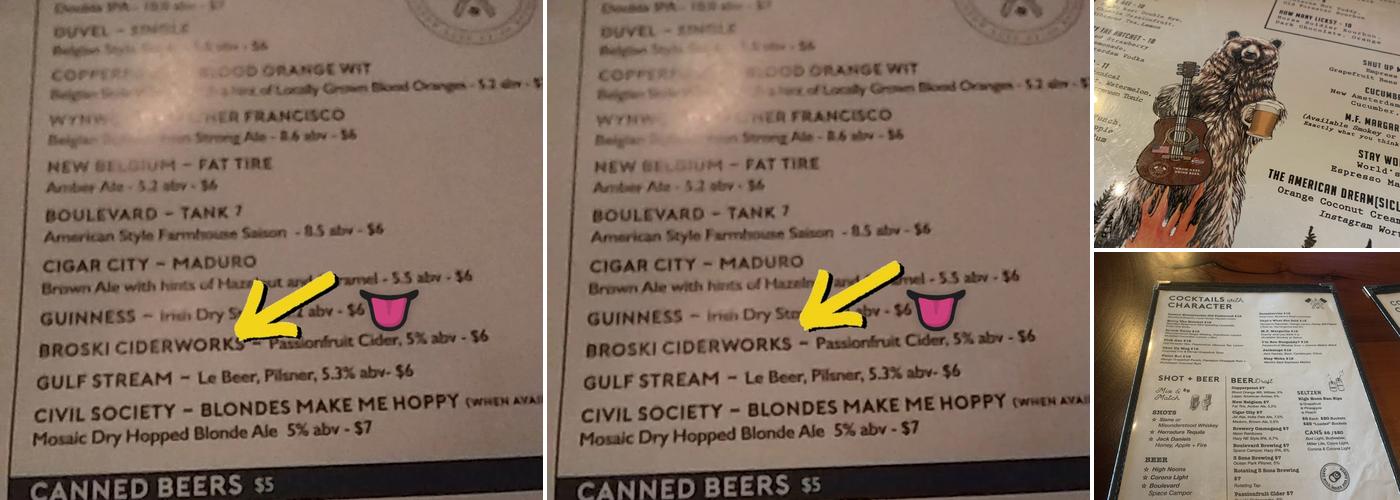 Chops + Hops | Axe Throwing Lodge Menu