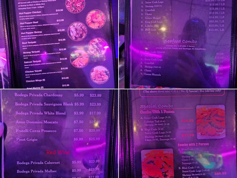 Mr. Q Crab House Menu