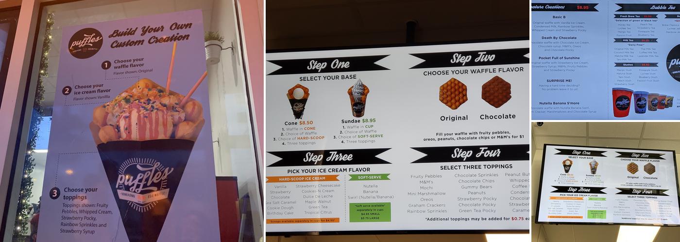 Puffles - Waffles & Ice Cream & Boba (Hollywood Beach) Menu