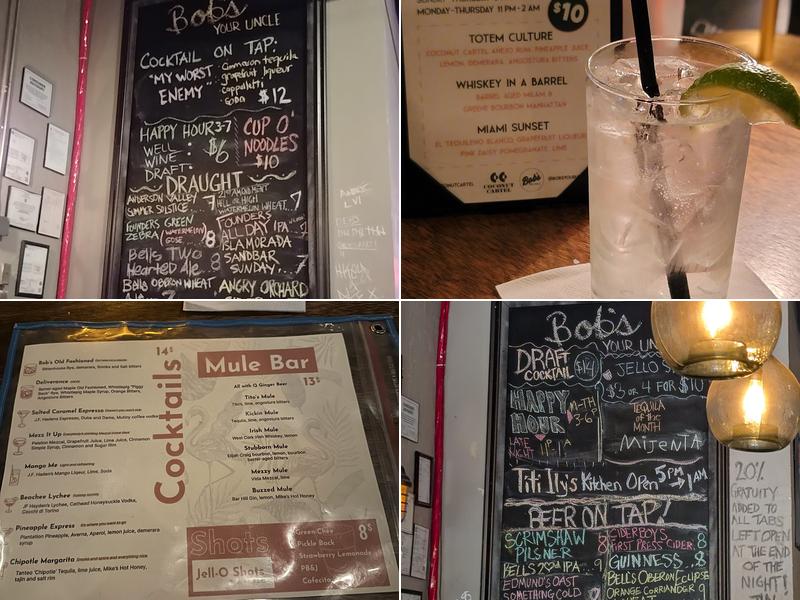 Bob's Your Uncle Menu