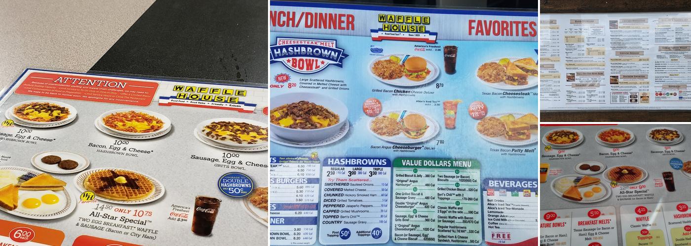 Waffle House Menu