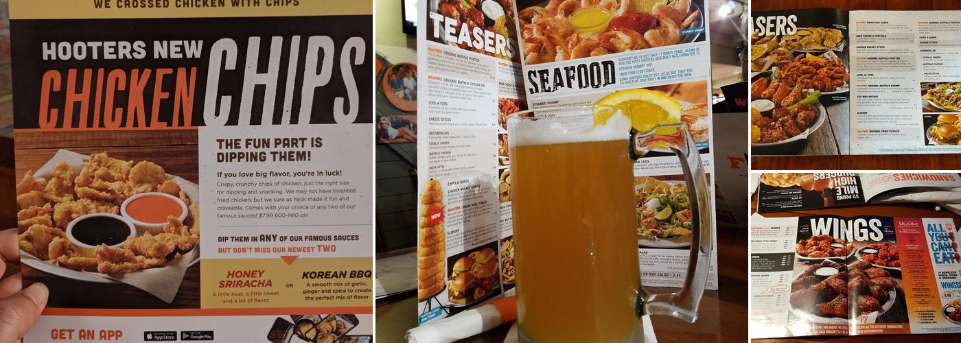 Hooters Menu