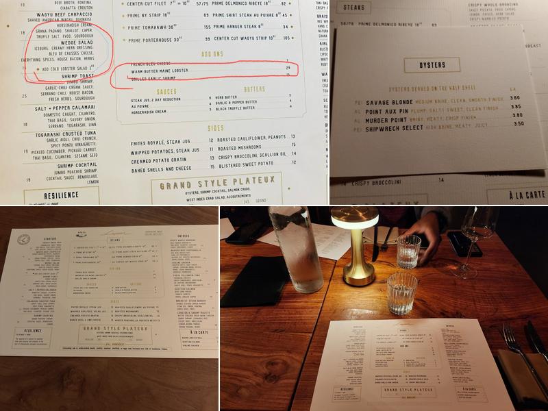 Lapeer Steak and Seafood Menu