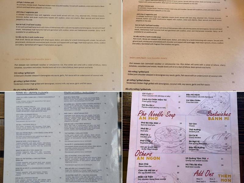 High Lúa Menu