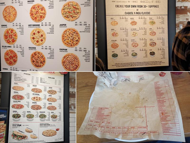 MOD Pizza Menu