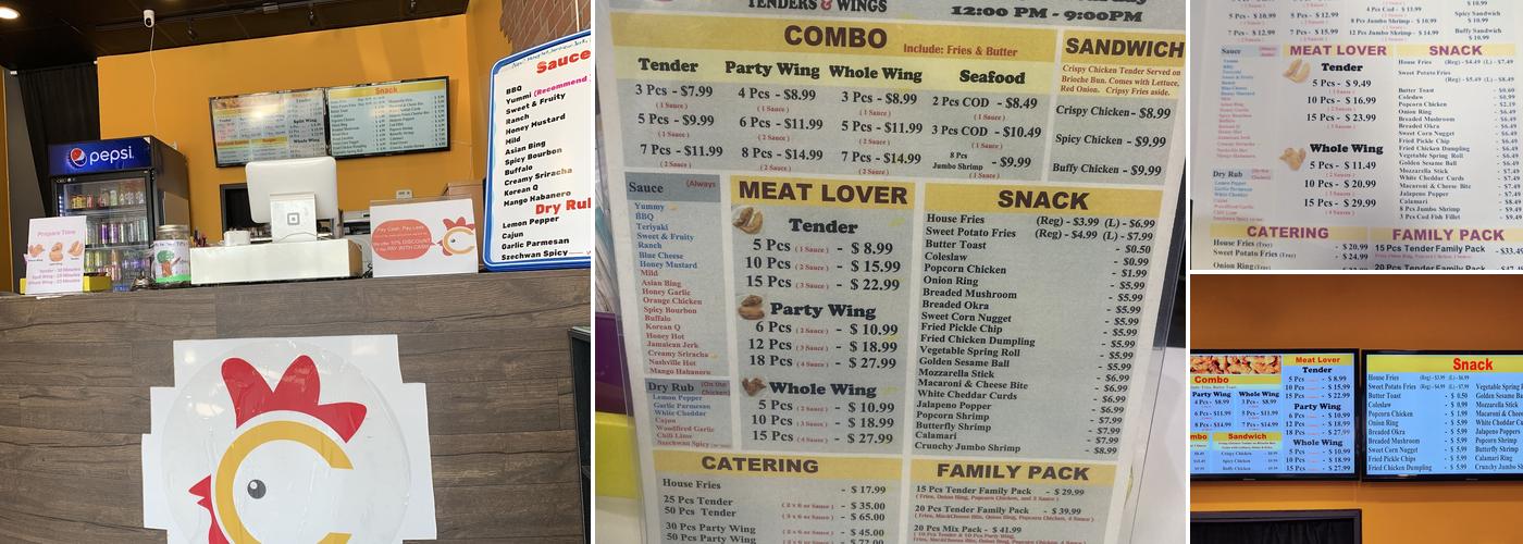 Chicken Lit Tenders & Wings Menu