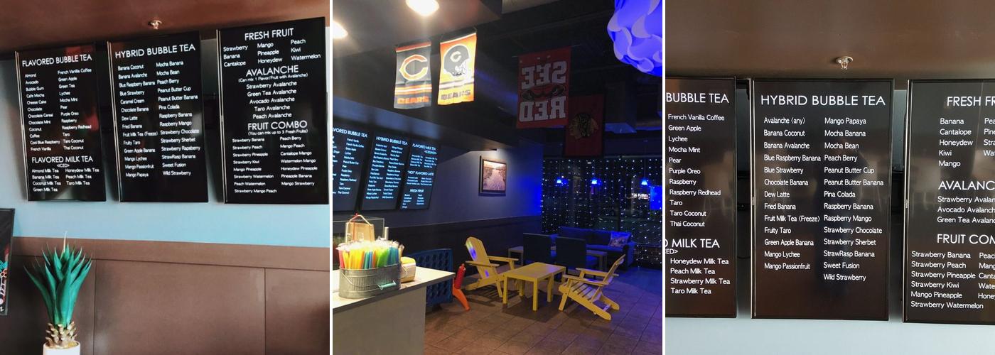Avalanche Bubble Tea Menu