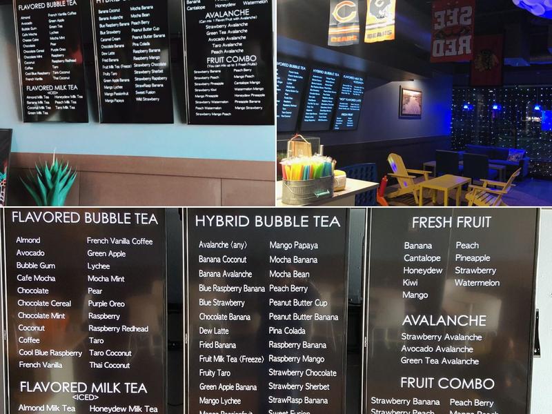 Avalanche Bubble Tea Menu