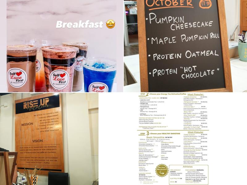 Rise Up Nutrition Menu